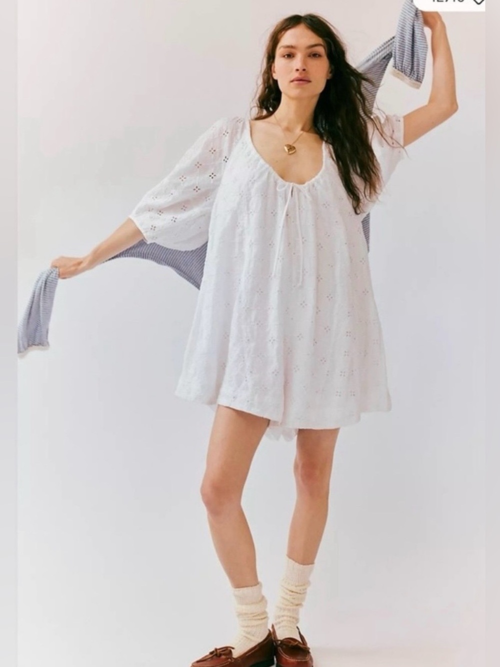 NWOT Free People eyelet Bop around romper